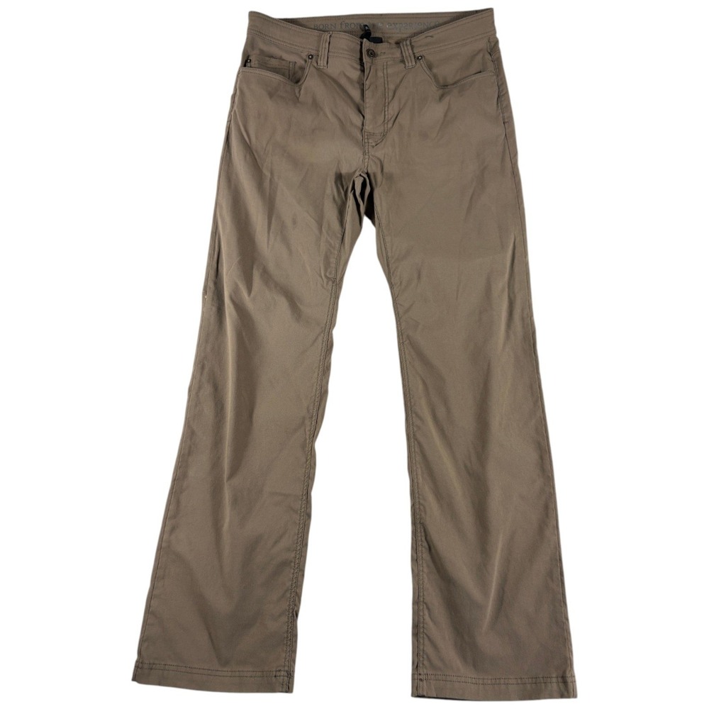 Prana Zion Pants Mens 36x32 Brown Slim Stretch Durable Workwear Golf Outdoors